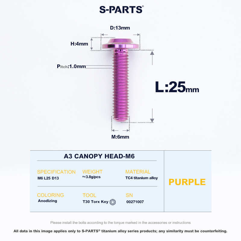 A3 Canopy Head M6 D13