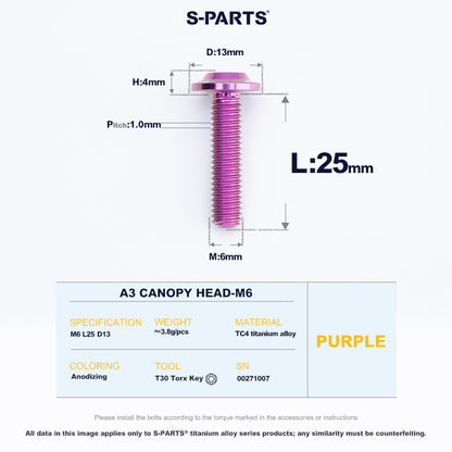 A3 Canopy Head M6 D13