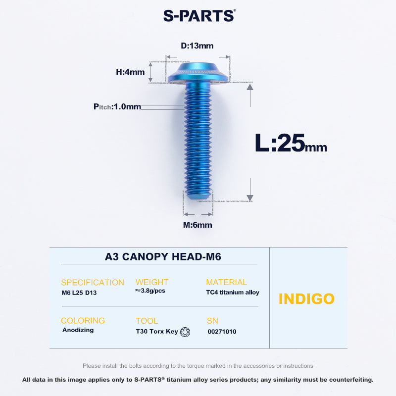 A3 Canopy Head M6 D13