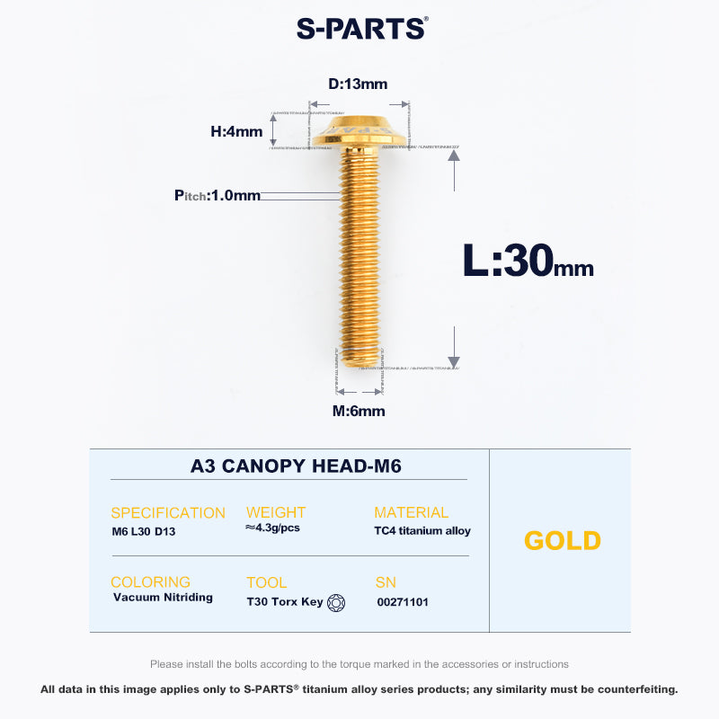 A3 Canopy Head M6 D13