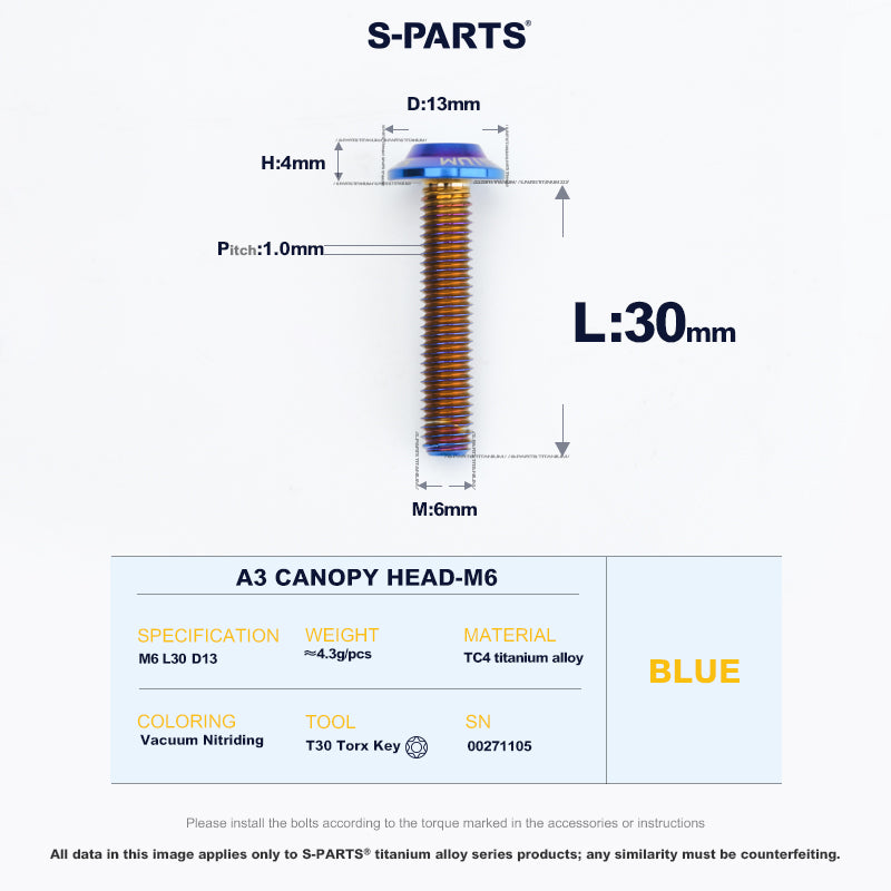 A3 Canopy Head M6 D13