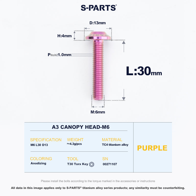 A3 Canopy Head M6 D13