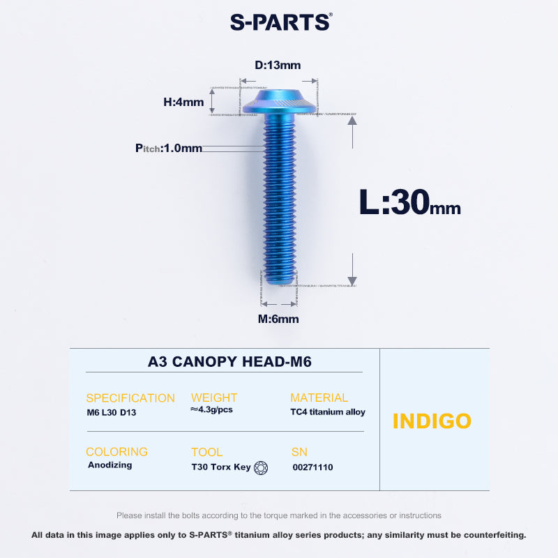 A3 Canopy Head M6 D13