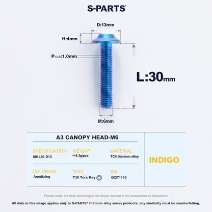 A3 Canopy Head M6 D13