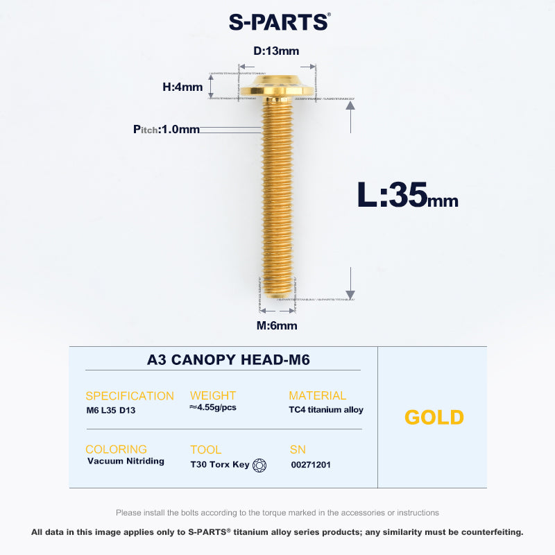 A3 Canopy Head M6 D13