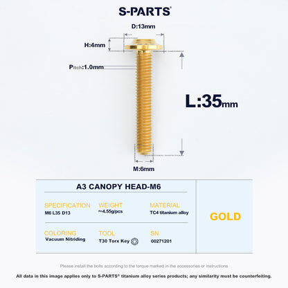 A3 Canopy Head M6 D13