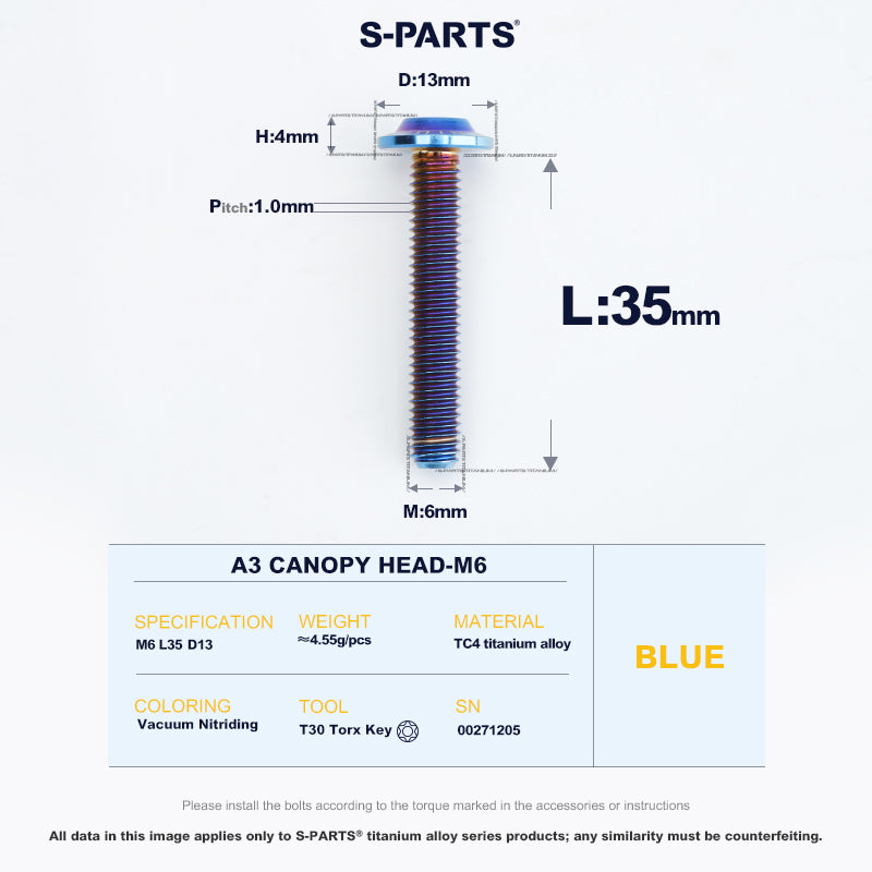 A3 Canopy Head M6 D13