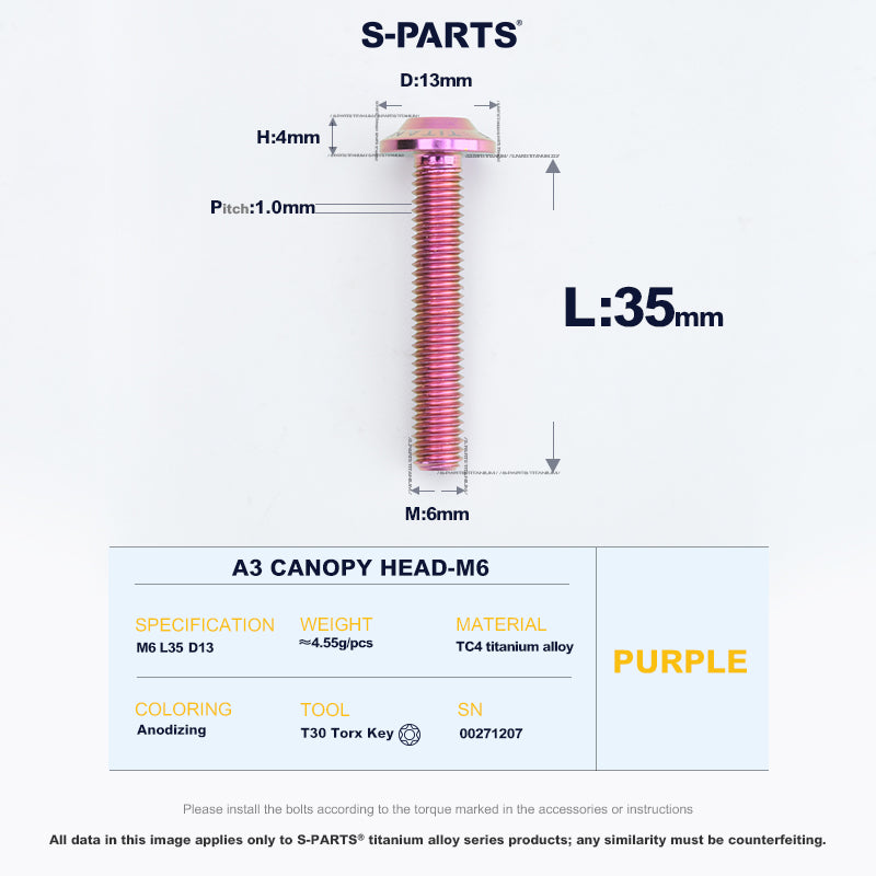 A3 Canopy Head M6 D13