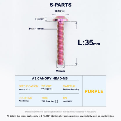 A3 Canopy Head M6 D13