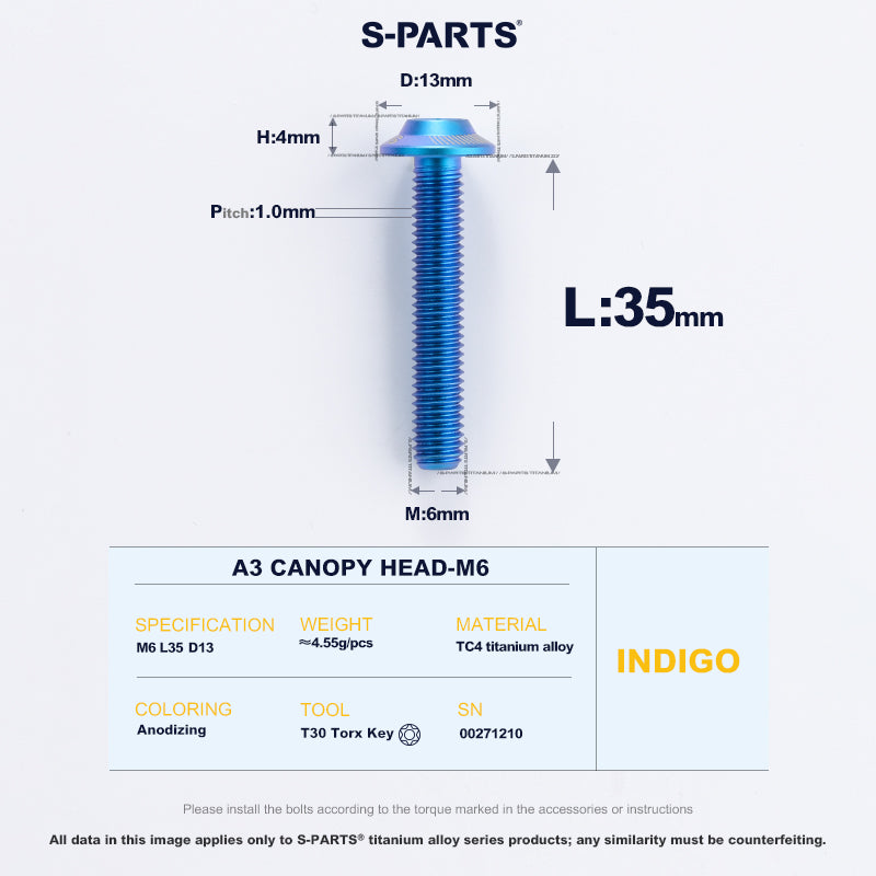 A3 Canopy Head M6 D13