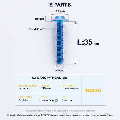 A3 Canopy Head M6 D13