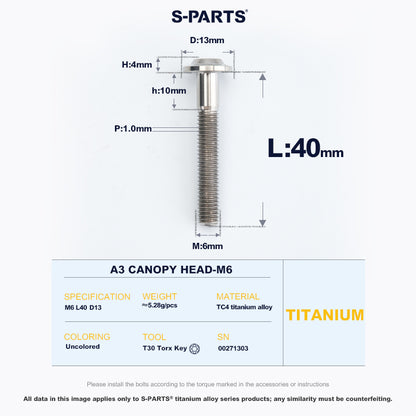 A3 Canopy Head M6 D13