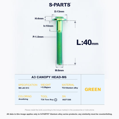 A3 Canopy Head M6 D13