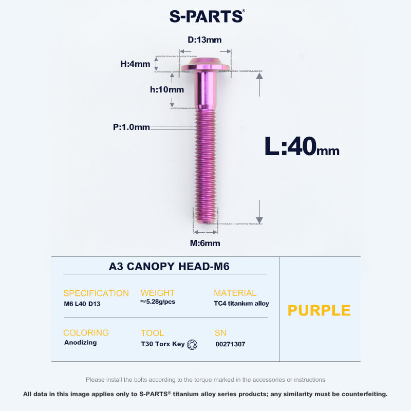 A3 Canopy Head M6 D13