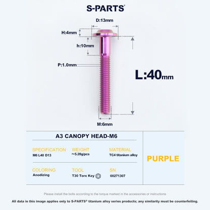 A3 Canopy Head M6 D13