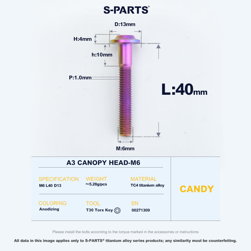 A3 Canopy Head M6 D13