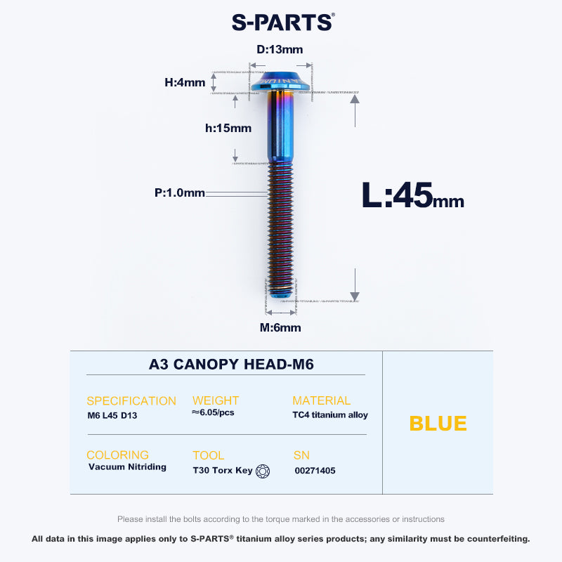 A3 Canopy Head M6 D13