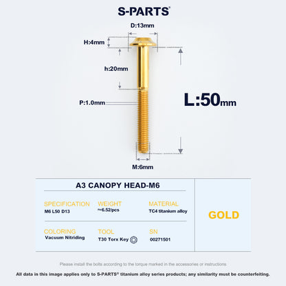 A3 Canopy Head M6 D13