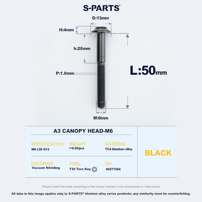 A3 Canopy Head M6 D13