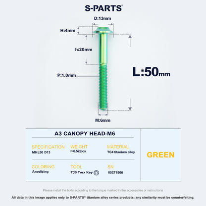 A3 Canopy Head M6 D13