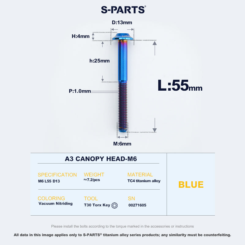 A3 Canopy Head M6 D13