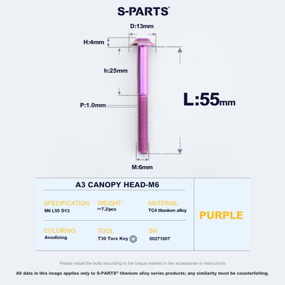 A3 Canopy Head M6 D13