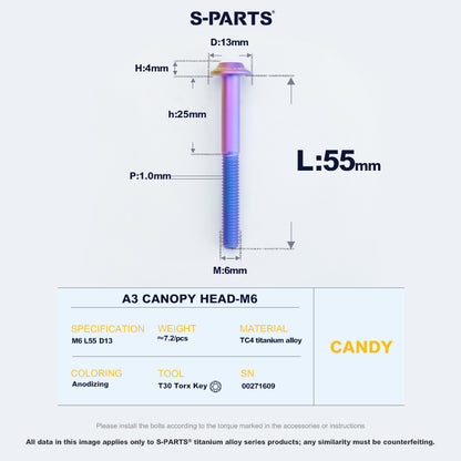 A3 Canopy Head M6 D13
