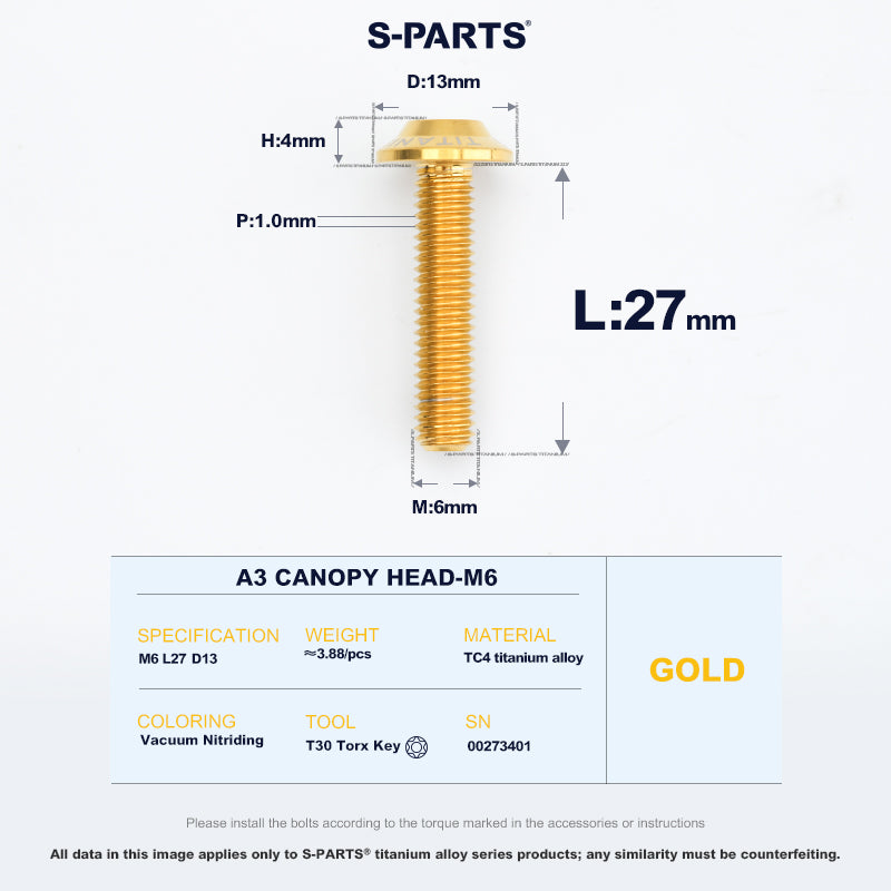 A3 Canopy Head M6 D13