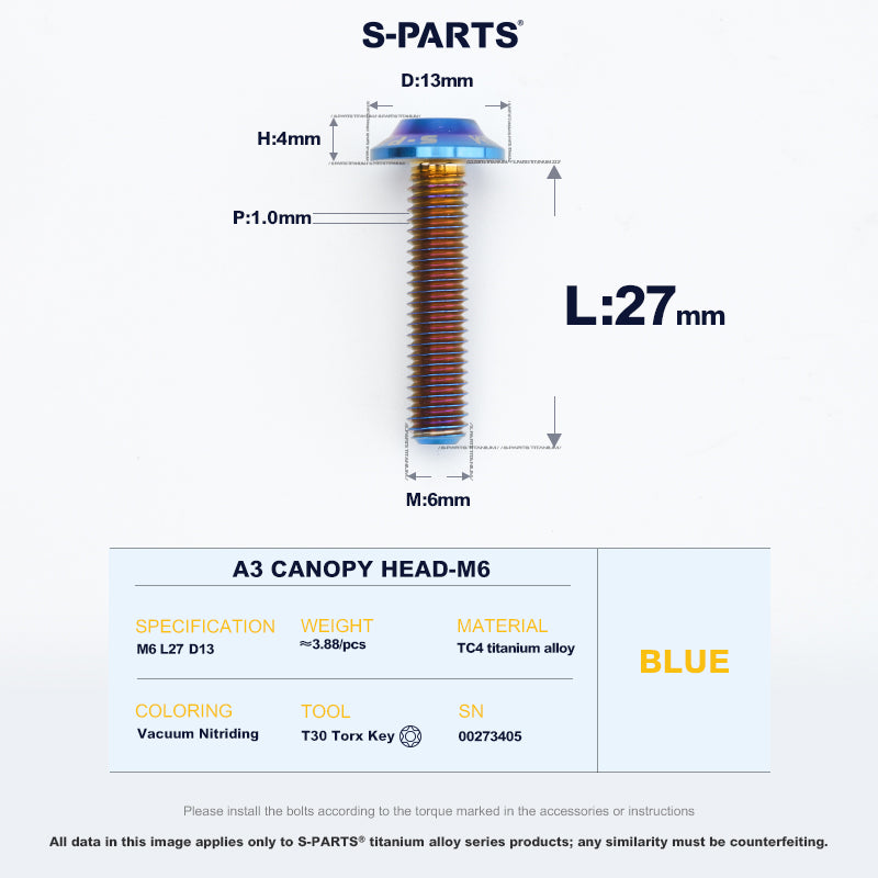 A3 Canopy Head M6 D13
