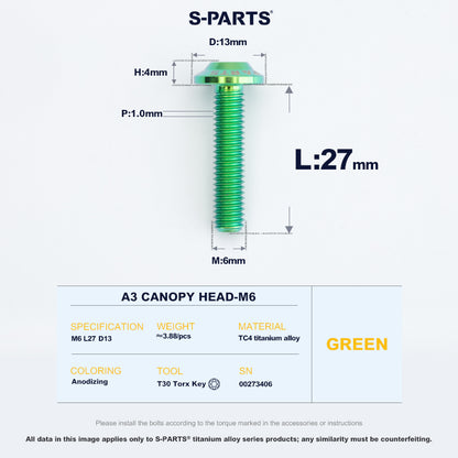 A3 Canopy Head M6 D13