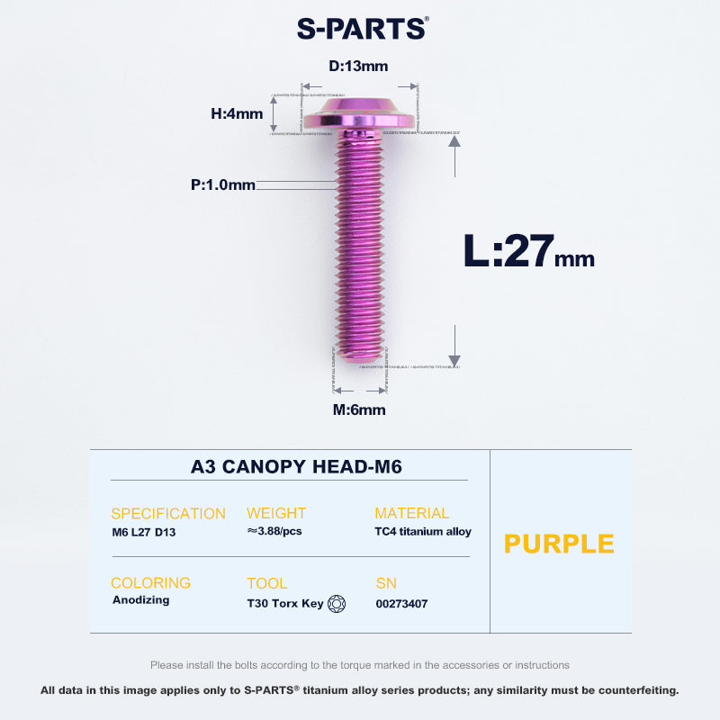 A3 Canopy Head M6 D13