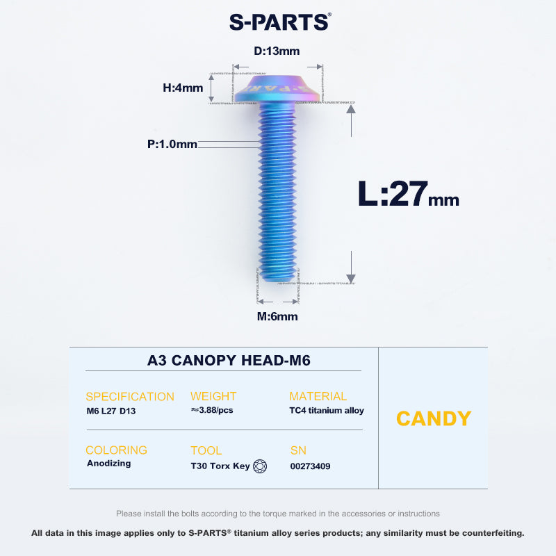 A3 Canopy Head M6 D13