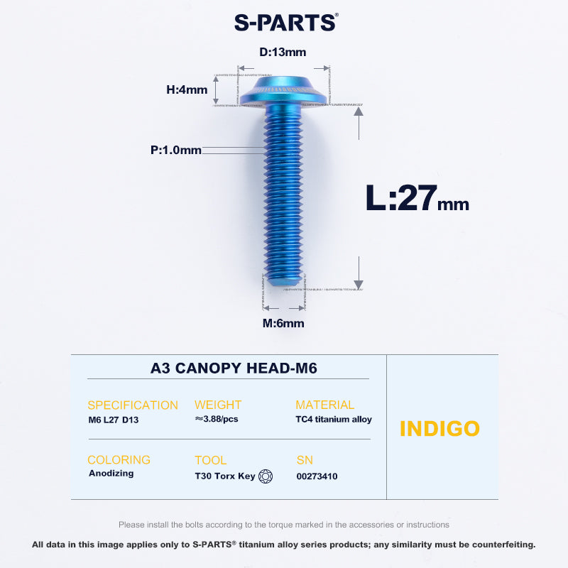 A3 Canopy Head M6 D13