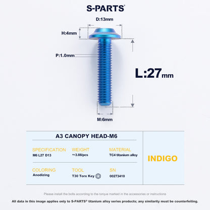 A3 Canopy Head M6 D13