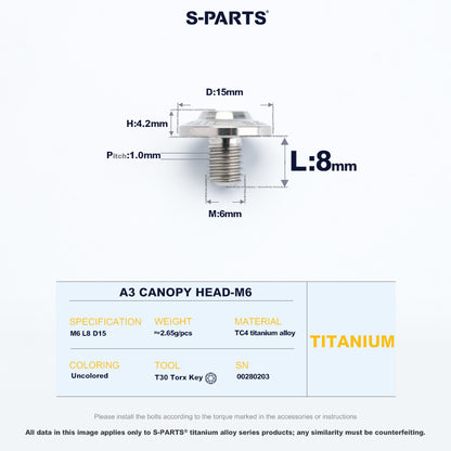 A3 Canopy Head M6 D15