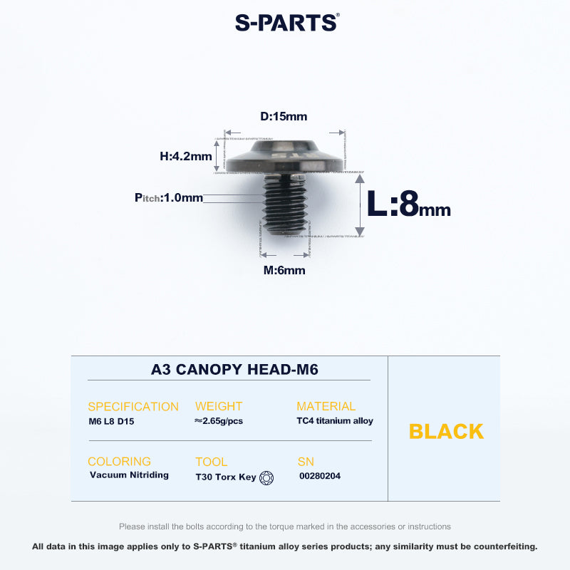 A3 Canopy Head M6 D15