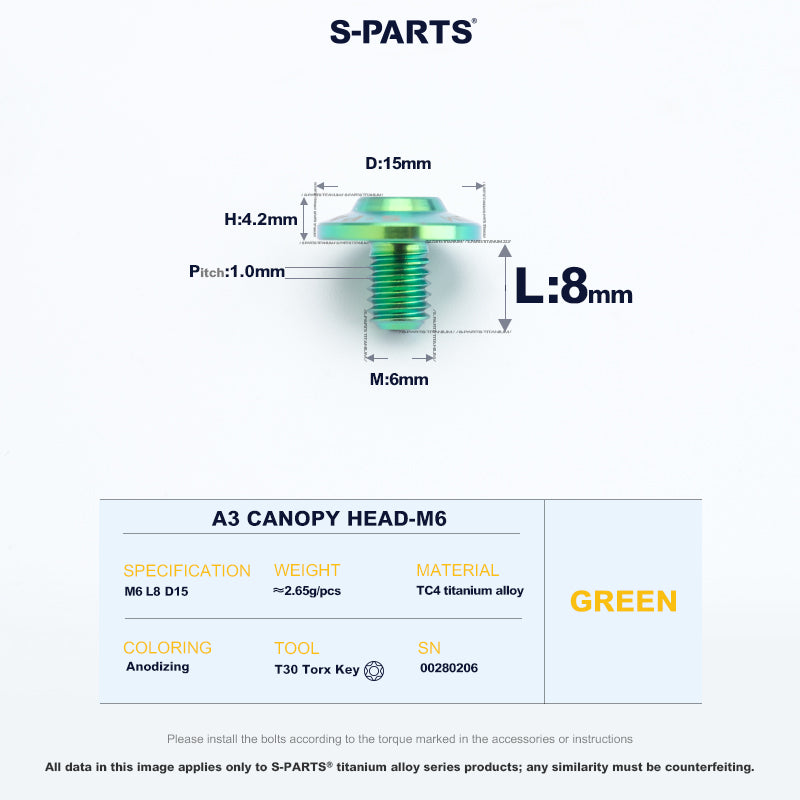 A3 Canopy Head M6 D15