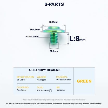 A3 Canopy Head M6 D15