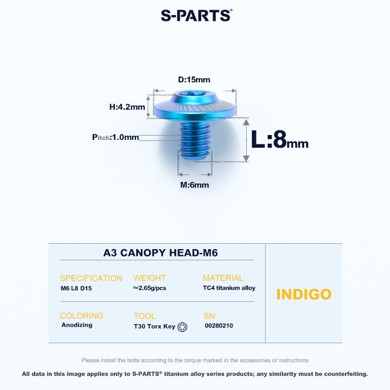 A3 Canopy Head M6 D15