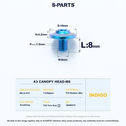 A3 Canopy Head M6 D15