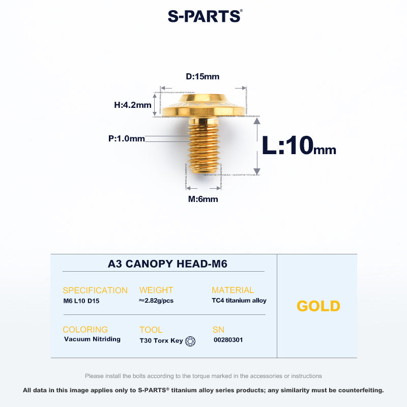A3 Canopy Head M6 D15