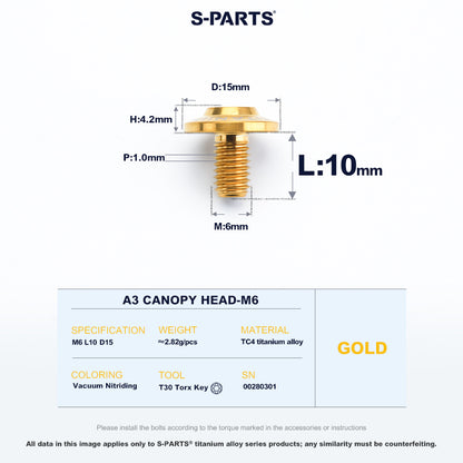 A3 Canopy Head M6 D15