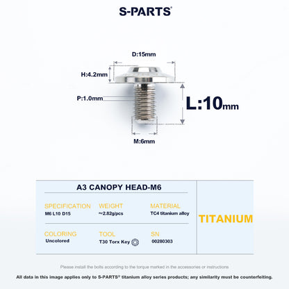 A3 Canopy Head M6 D15