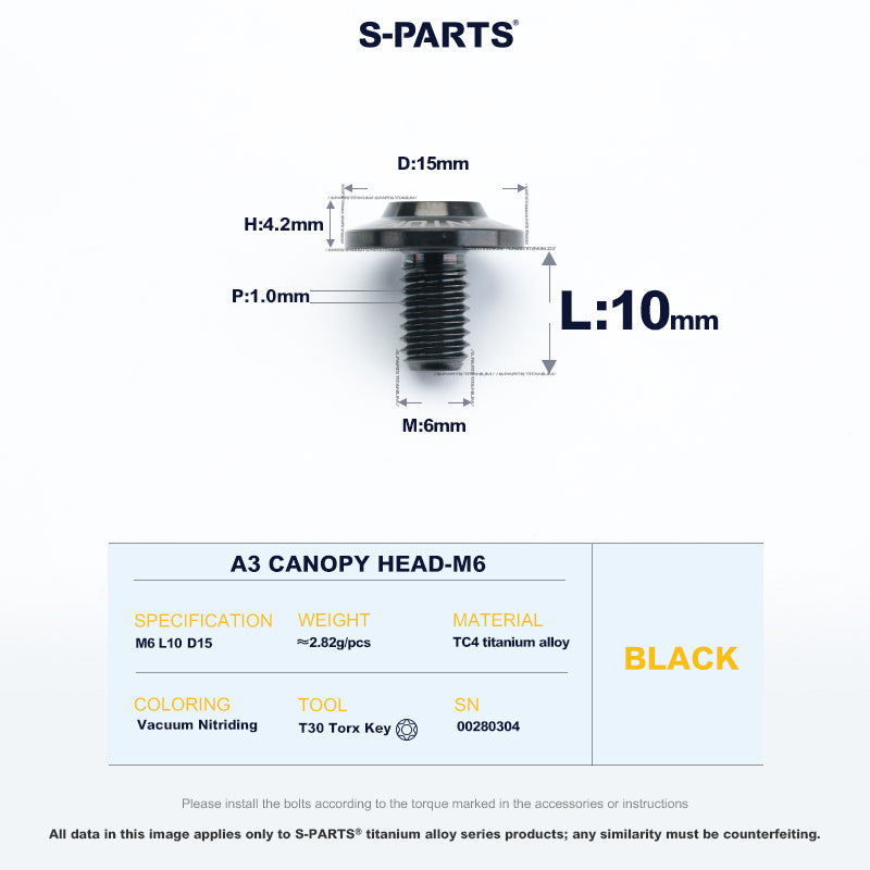 A3 Canopy Head M6 D15