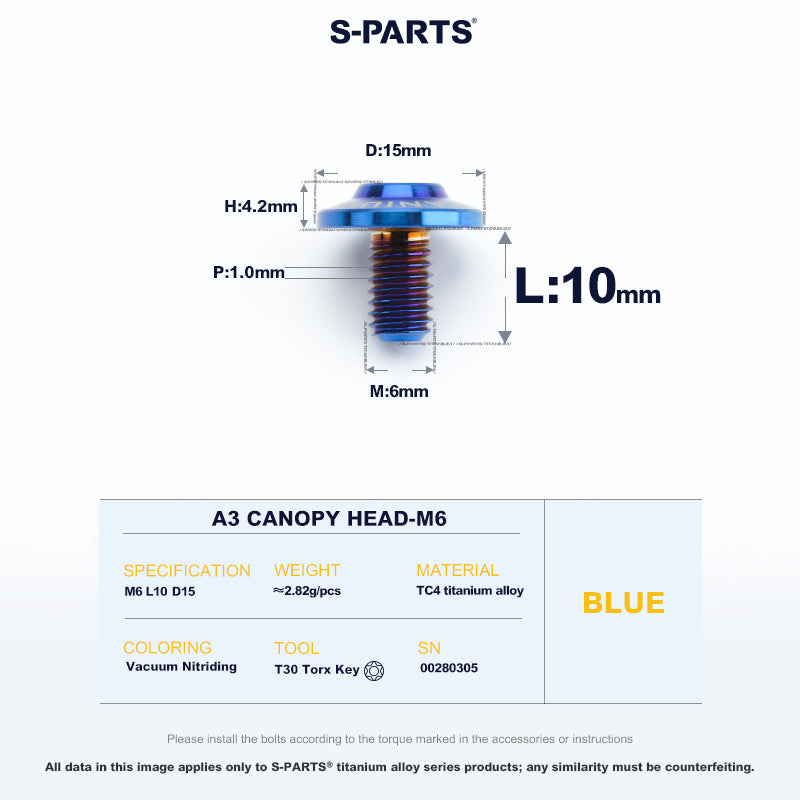 A3 Canopy Head M6 D15