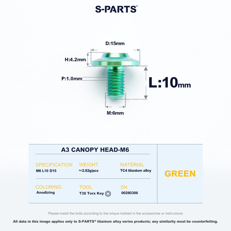 A3 Canopy Head M6 D15