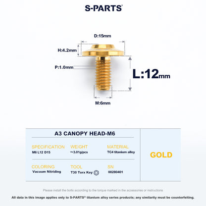 A3 Canopy Head M6 D15