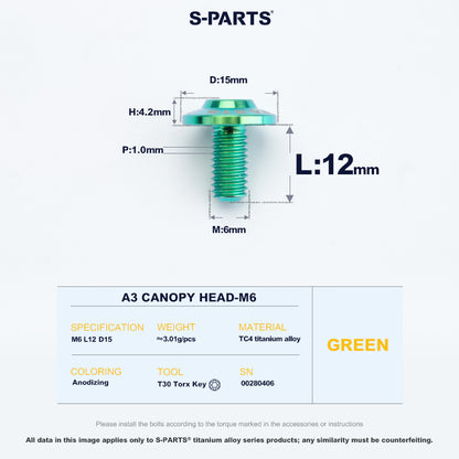 A3 Canopy Head M6 D15