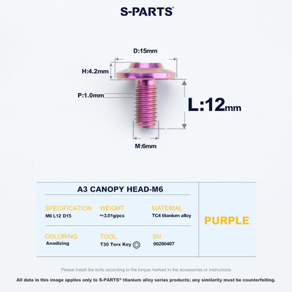 A3 Canopy Head M6 D15