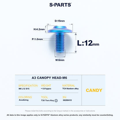 A3 Canopy Head M6 D15